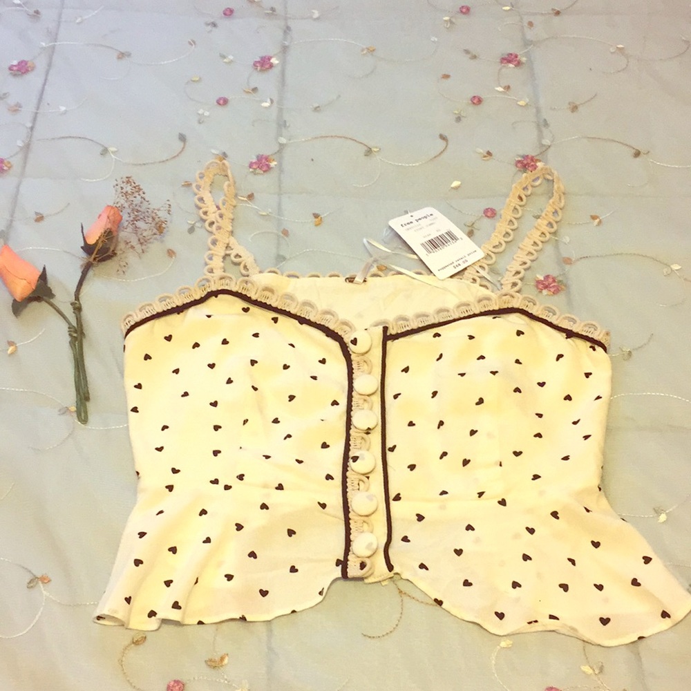 Free People Heart Cropped Top